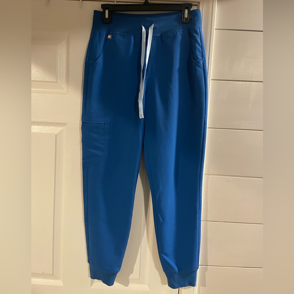 Figs high waisted Zamora royal blue jogger